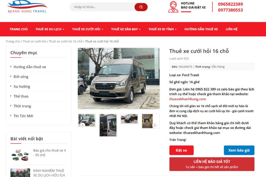 Lợi ích khi thuê xe 45 chỗ 